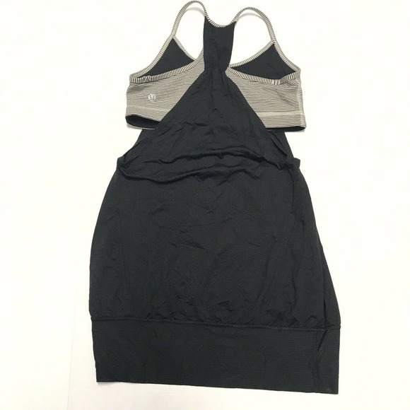 Lululemon Athletica 6 No Limits Tank Black Beige - Picture 2 of 4
